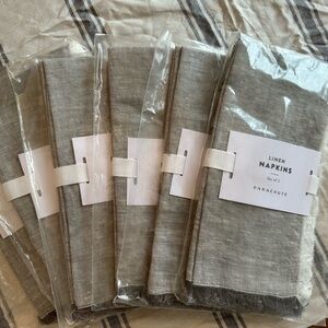 Parachute Linen Napkins in Gray Chambray set of 12